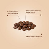Café Descafeinado Natural Espresso 100% Arábica 1 kg grano