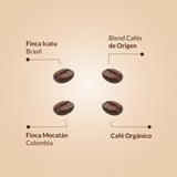 Café Molido Natural Varios Orígenes de Tueste Natural - Pack 4 Latas 250 gr