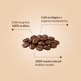 Café Blend Orgánico Arábica Natural Lata 250 gr grano