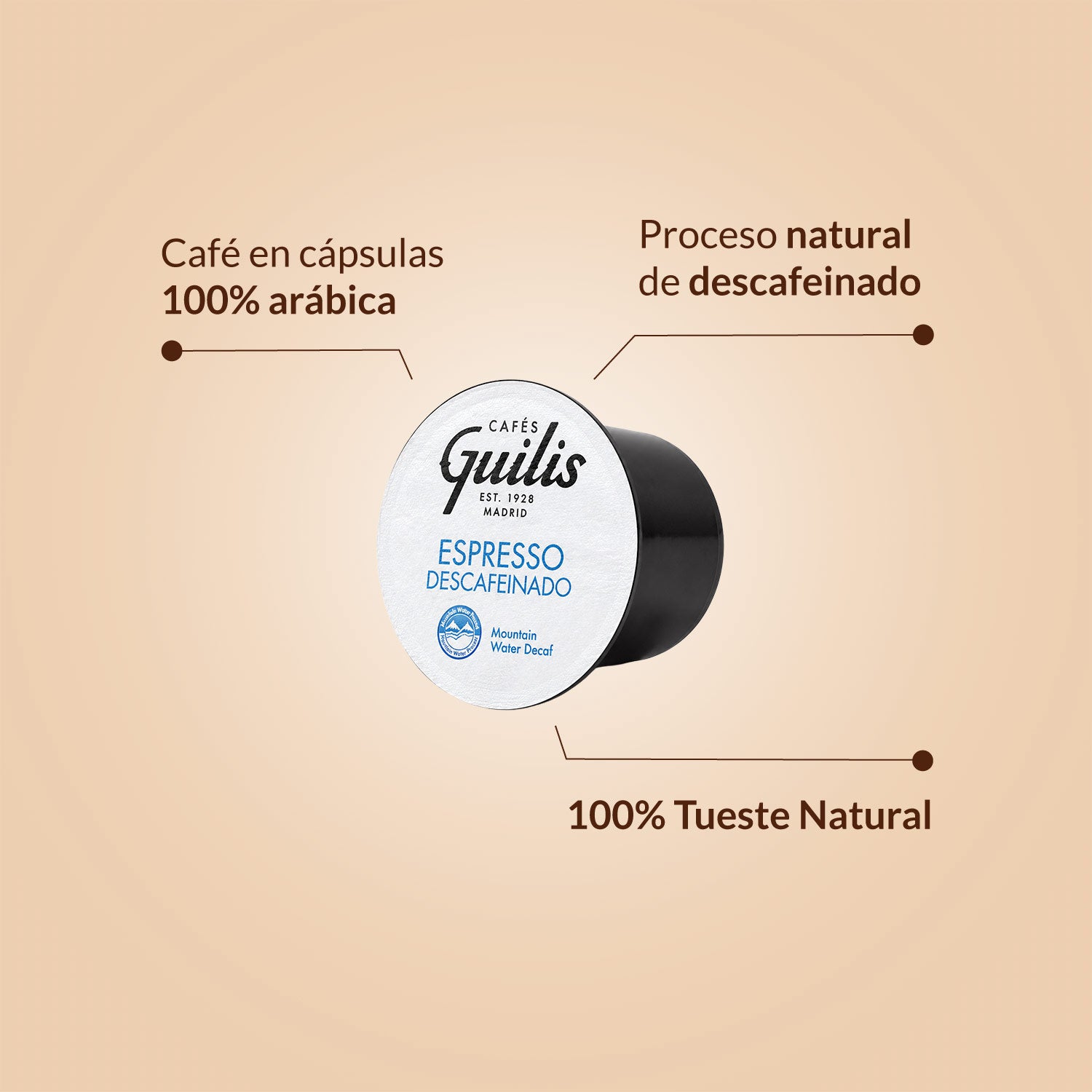 Cápsulas de Café Blue Descafeinado 100% Arábica 96 uds