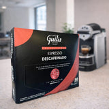 Cápsulas para Nespresso PRO - Café Molido Descafeinado 50 Uds | Tueste Natural de Alta Calidad